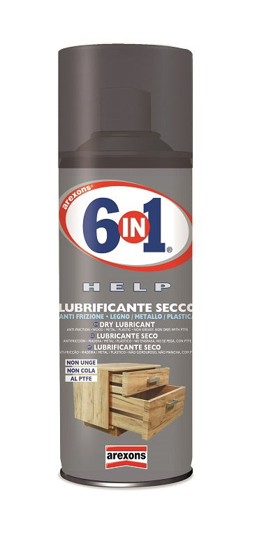 6in1 Help Lubrificante Secco 400ml - Lubrificazione e Protezione Senza Grasso per Meccanismi e Superfici Sottoposte a Usura Arexons 6in1 Help Lubrificante Secco 400ml - Lubrificazione e Protezione Senza Grasso per Meccanismi e Superfici Sottoposte a Usura Arexons